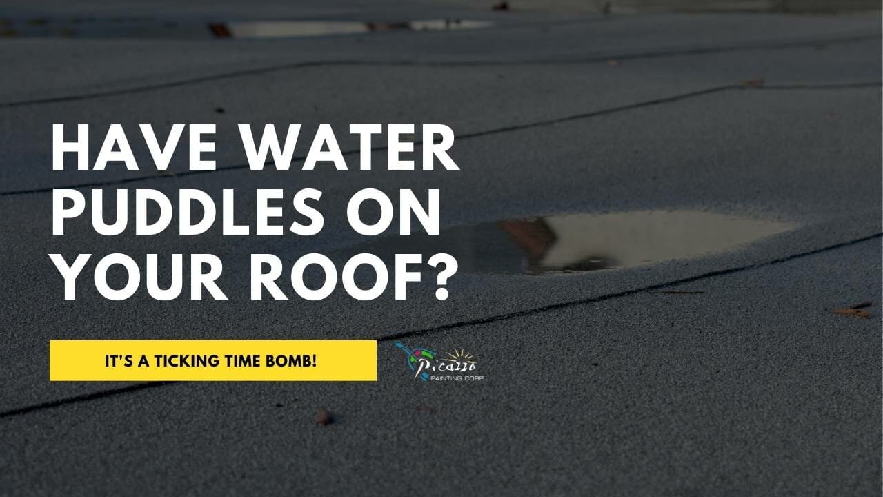 Ponding water on flat roof causing problems